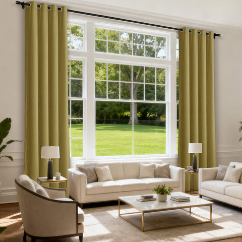 MJ11 Soft Velvet Blackout Drapes For Living Room Bedroom Grommet 1 Panel