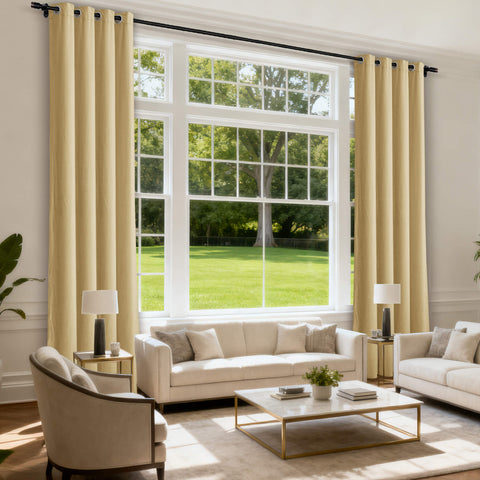 MJ11 Soft Velvet Blackout Drapes For Living Room Bedroom Grommet 1 Panel