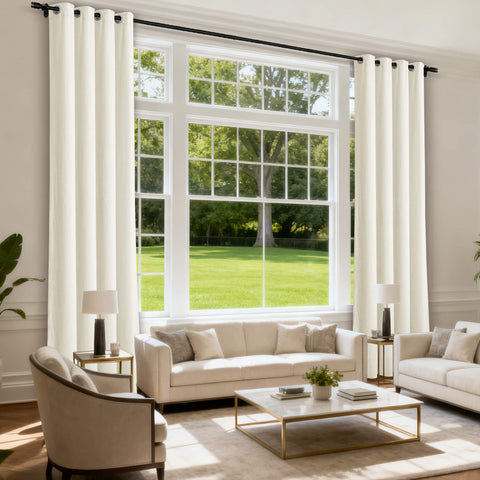 MJ11 Soft Velvet Blackout Drapes For Living Room Bedroom Grommet 1 Panel
