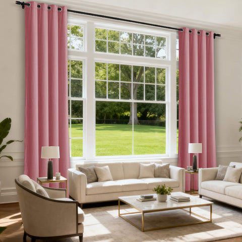 MJ11 Soft Velvet Blackout Drapes For Living Room Bedroom Grommet 1 Panel