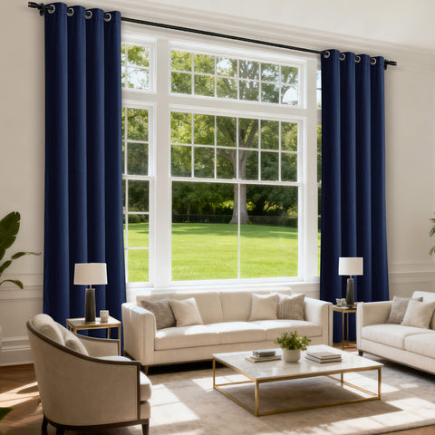 MJ11 Soft Velvet Blackout Drapes For Living Room Bedroom Grommet 1 Panel