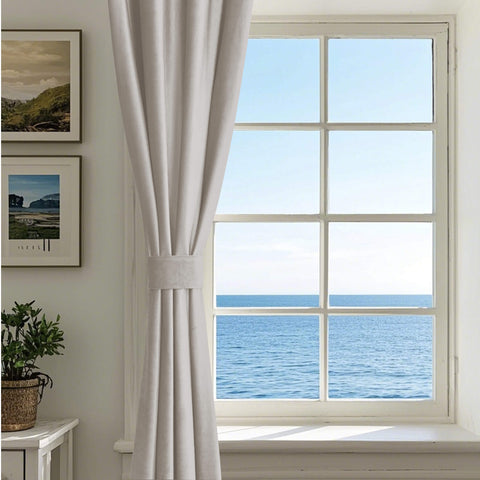 MJ11 Soft Velvet Blackout Drapes For Living Room Bedroom Grommet 1 Panel