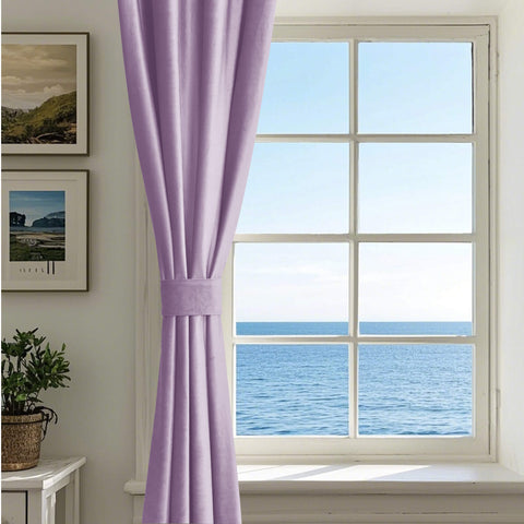 MJ11 Soft Velvet Blackout Drapes For Living Room Bedroom Grommet 1 Panel