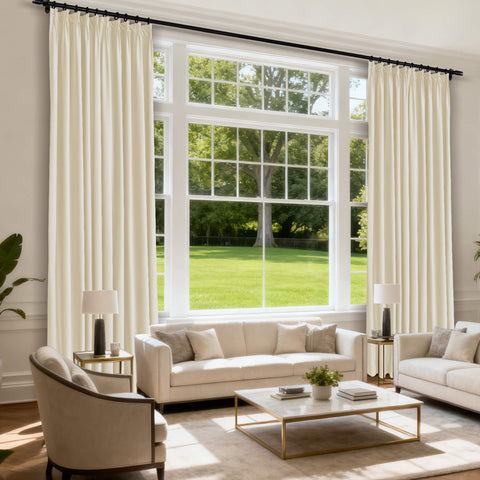 MJ11 Soft Velvet Blackout Drapes For Living Room Bedroom Pinch Pleat 1 Panel
