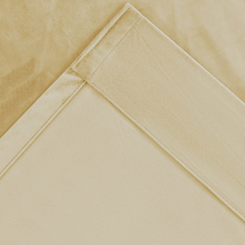 MJ11 Soft Velvet Blackout Drapes For Living Room Bedroom Pinch Pleat - Cololeaf -- 57# Ivory