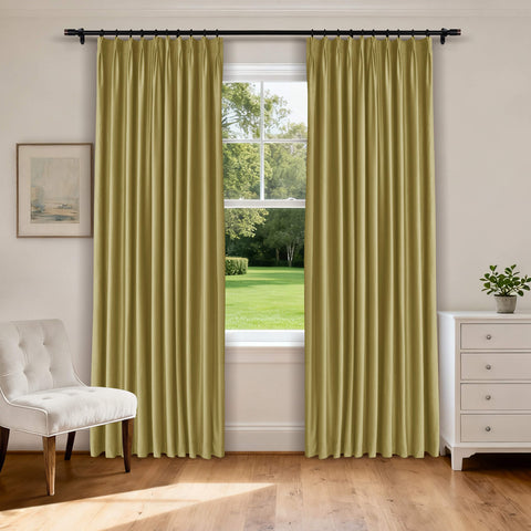 MJ11 Soft Velvet Blackout Drapes For Living Room Bedroom Pinch Pleat 1 Panel