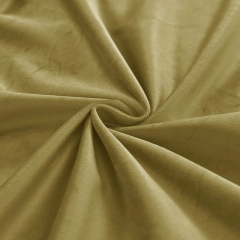 MJ11 Soft Velvet Blackout Drapes For Living Room Bedroom Pinch Pleat - Cololeaf -- 57# Ivory