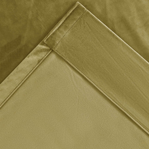 MJ11 Soft Velvet Blackout Drapes For Living Room Bedroom Pinch Pleat - Cololeaf -- 57# Ivory