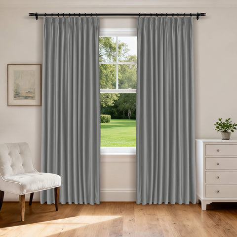 MJ11 Soft Velvet Blackout Drapes For Living Room Bedroom Pinch Pleat 1 Panel