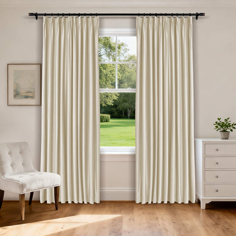 MJ11 Soft Velvet Blackout Drapes For Living Room Bedroom Pinch Pleat 1 Panel
