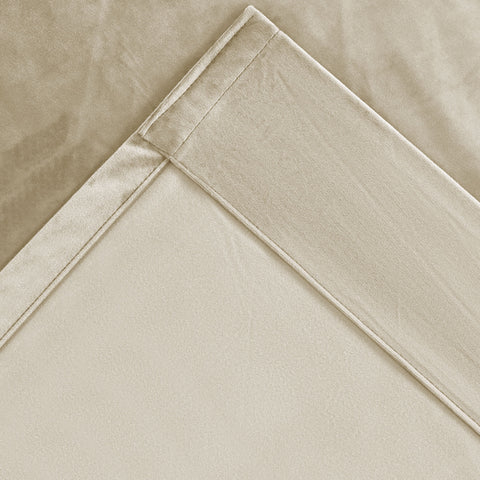 MJ11 Soft Velvet Blackout Drapes For Living Room Bedroom Pinch Pleat 1 Panel