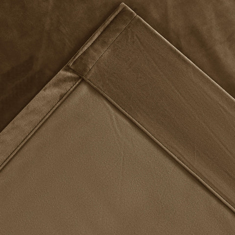MJ11 Soft Velvet Blackout Drapes For Living Room Bedroom Pinch Pleat 1 Panel
