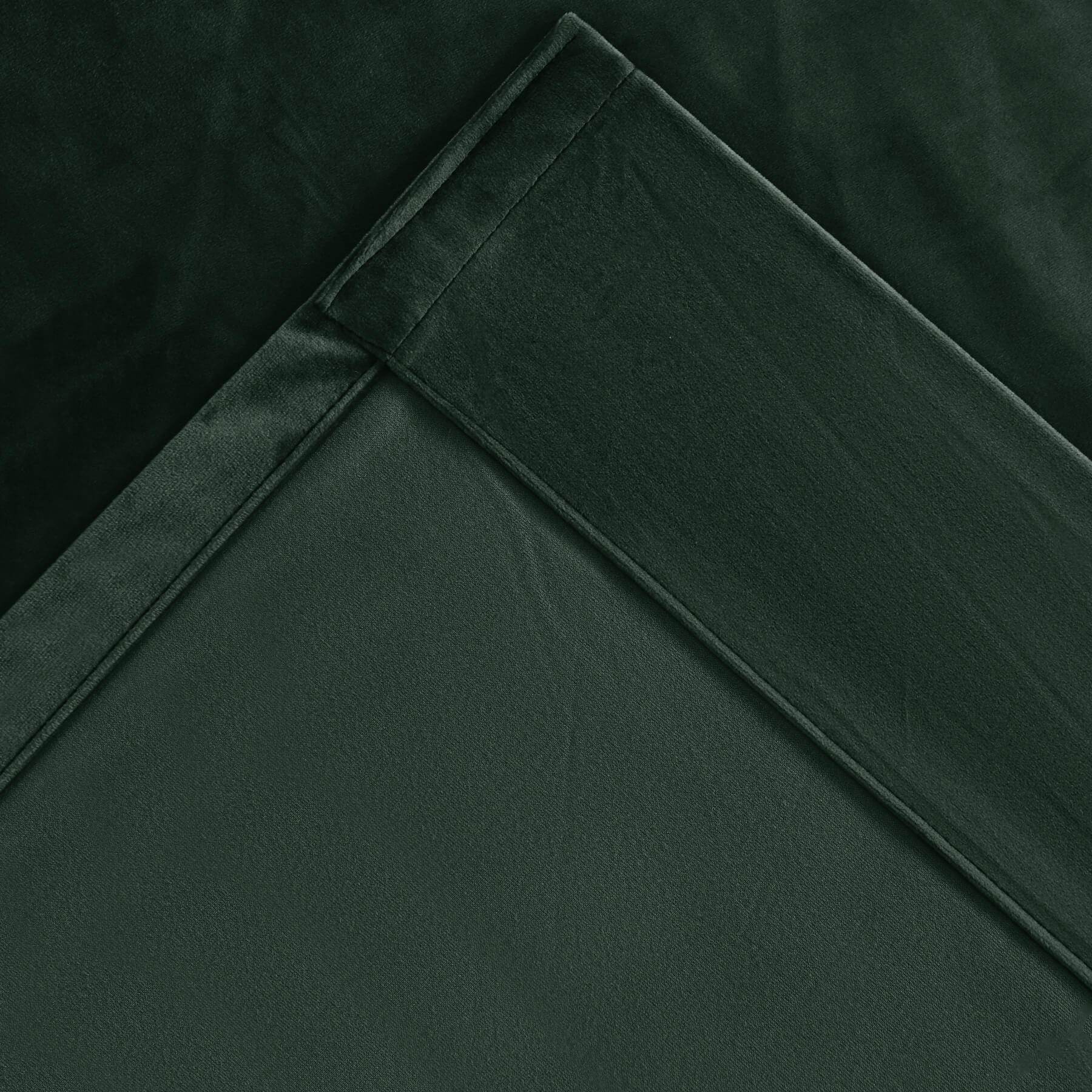 MJ11 Soft Velvet Blackout Drapes For Living Room Bedroom Pinch Pleat - Cololeaf -- 57# Ivory