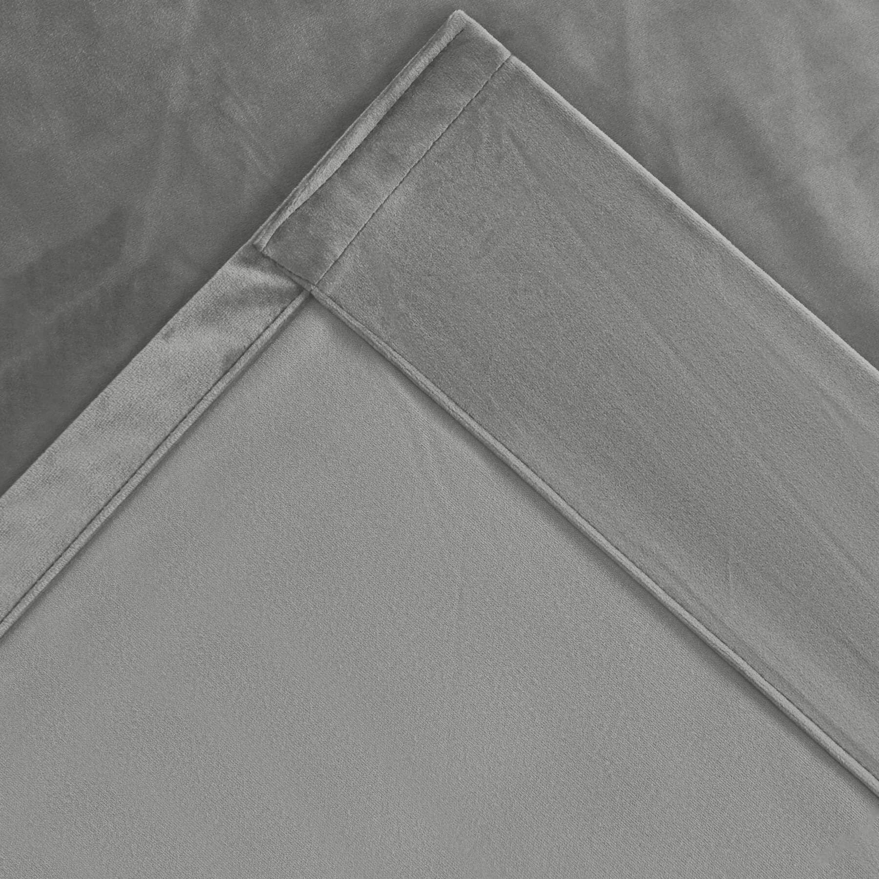 MJ11 Soft Velvet Blackout Drapes For Living Room Bedroom Pinch Pleat - Cololeaf -- 57# Ivory