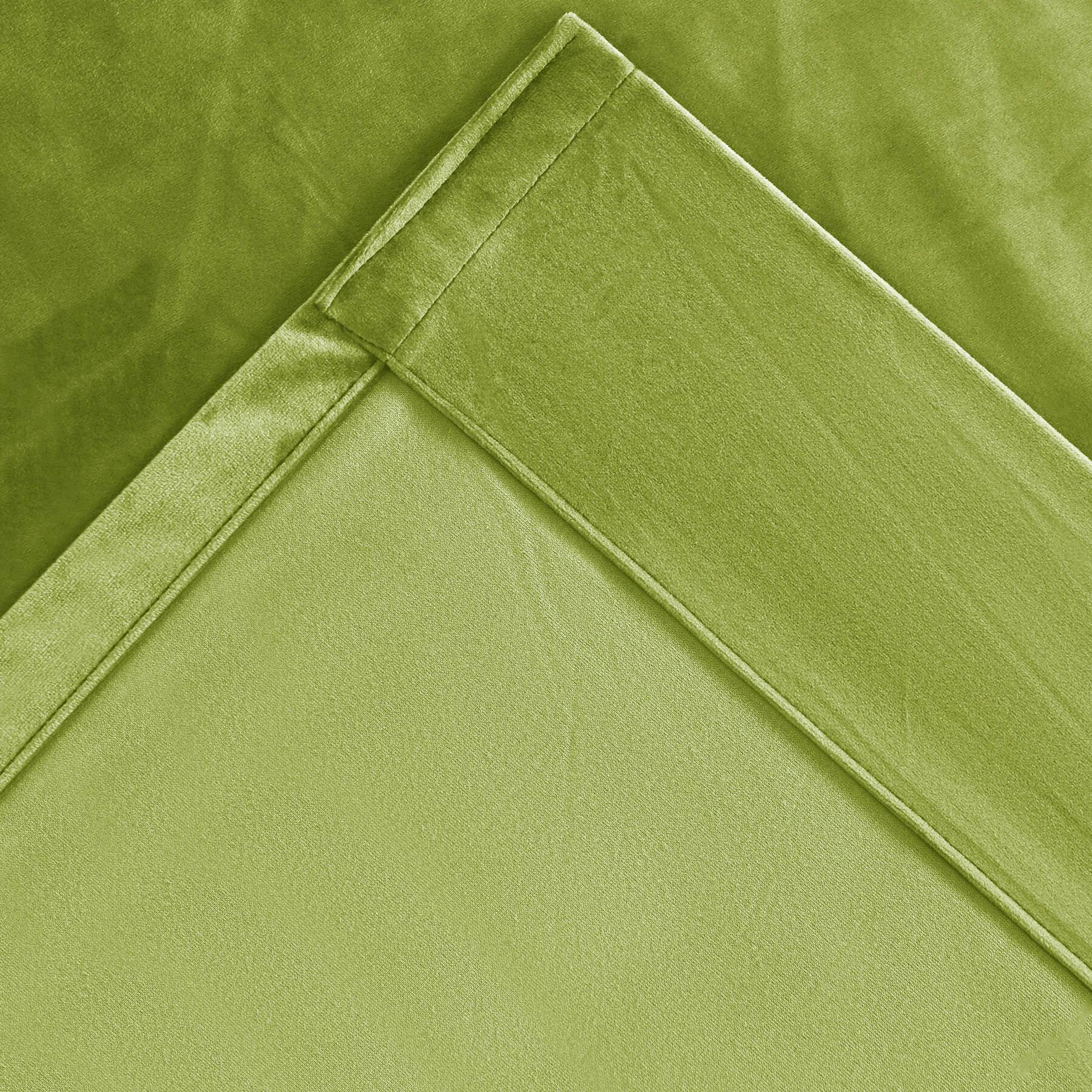 MJ11 Soft Velvet Blackout Drapes For Living Room Bedroom Pinch Pleat - Cololeaf -- 57# Ivory