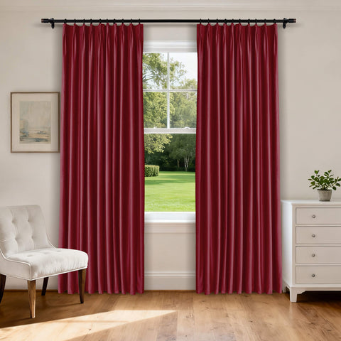 MJ11 Soft Velvet Blackout Drapes For Living Room Bedroom Pinch Pleat 1 Panel
