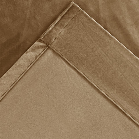 MJ11 Soft Velvet Blackout Drapes For Living Room Bedroom Pinch Pleat 1 Panel