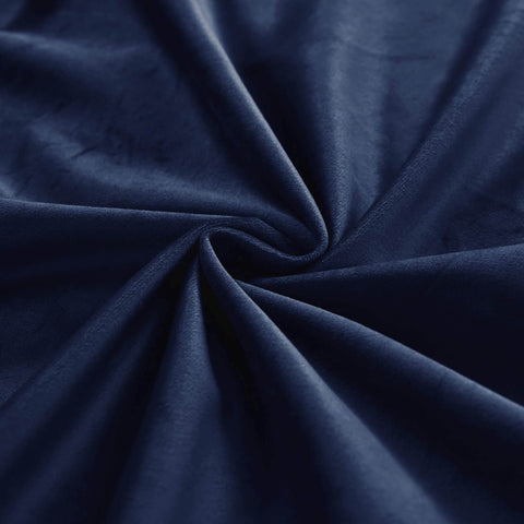 MJ11 Soft Velvet Blackout Drapes For Living Room Bedroom Pinch Pleat - Cololeaf -- 57# Ivory