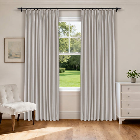 MJ11 Soft Velvet Blackout Drapes For Living Room Bedroom Pinch Pleat 1 Panel