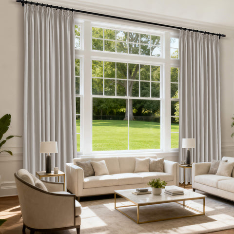 MJ11 Soft Velvet Blackout Drapes For Living Room Bedroom Pinch Pleat 1 Panel