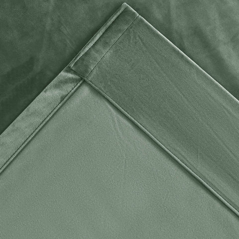 MJ11 Soft Velvet Blackout Drapes For Living Room Bedroom Pinch Pleat - Cololeaf -- 57# Ivory