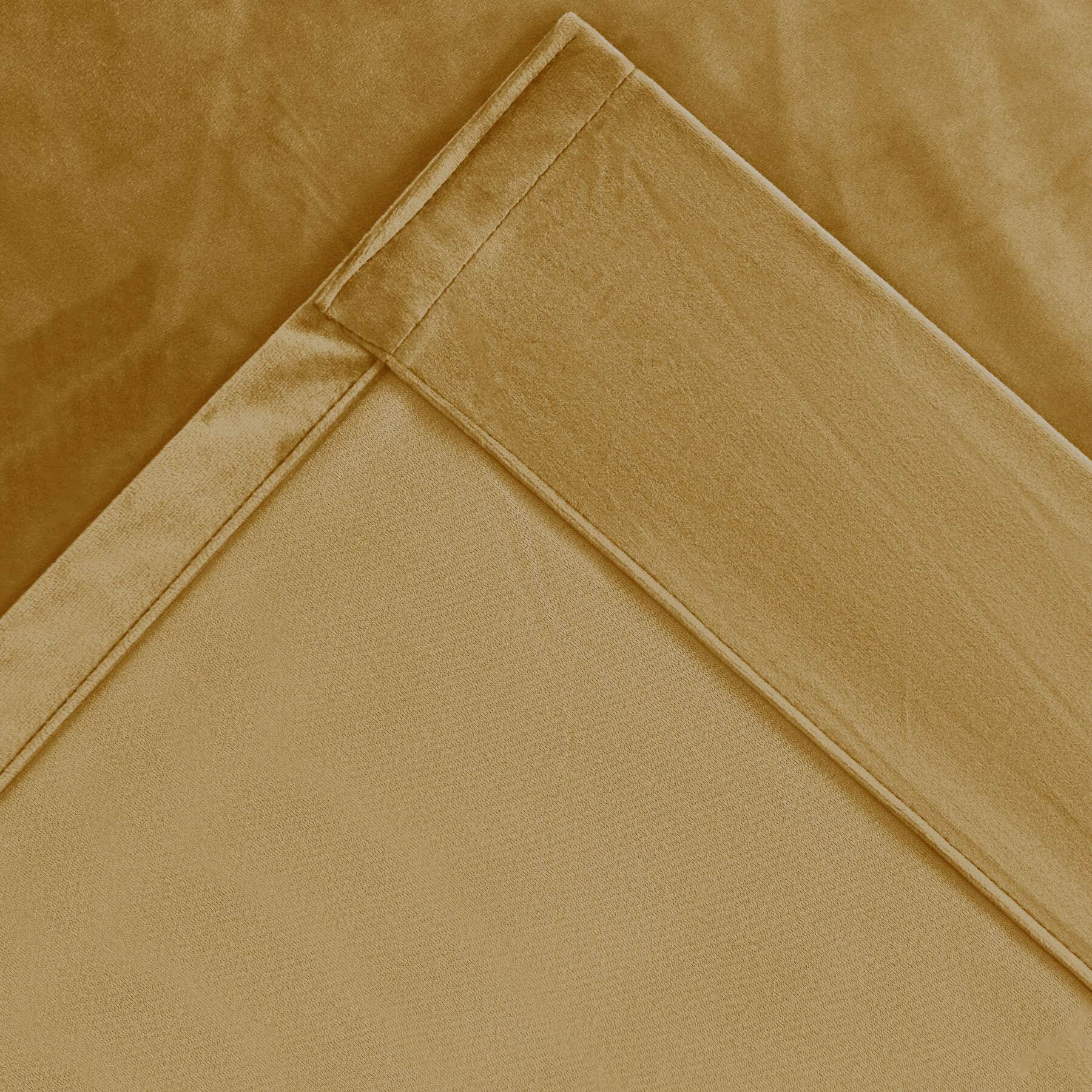 MJ11 Soft Velvet Blackout Drapes For Living Room Bedroom Pinch Pleat - Cololeaf -- 57# Ivory