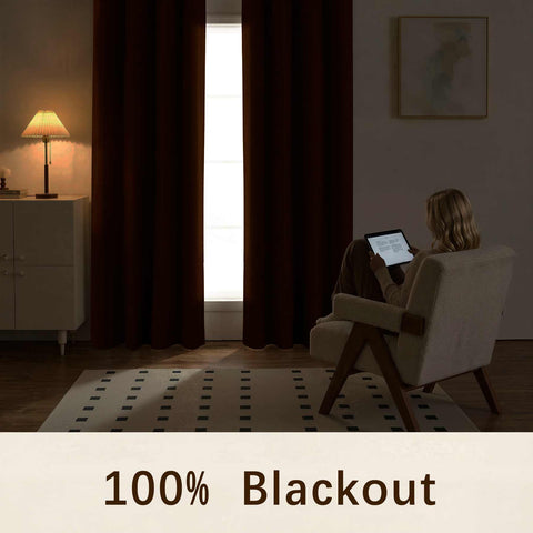 OY12 Blackout Soft Chenille Curtains Pinch Pleat 1 Panel