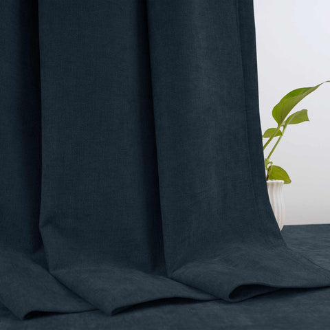OY12 Blackout Soft Chenille Curtains Pinch Pleat 1 Panel