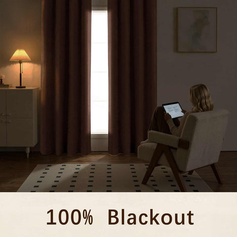 OY12 Blackout Soft Chenille Curtains Pinch Pleat 1 Panel