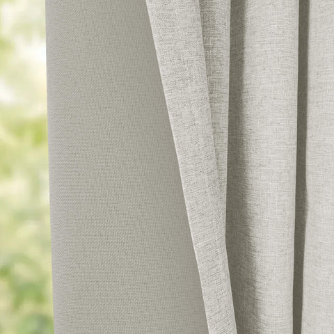 OY19S Blackout Linen Curtains 3 IN 1 Header 1 Panel