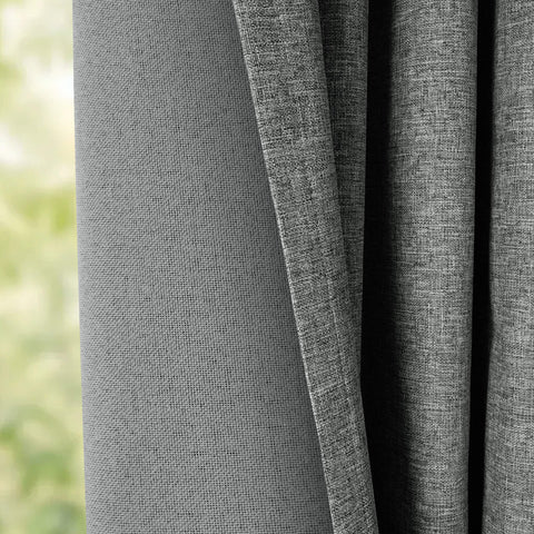 OY19S Linen Blend Soft Blackout Curtains Pinch Peat 1 Panel