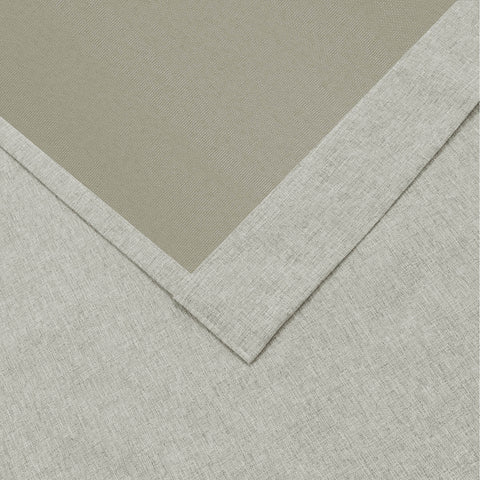 OY19S Soft Linen Blend Blackout Curtains 220GSM Flat Hooks 1 Panel