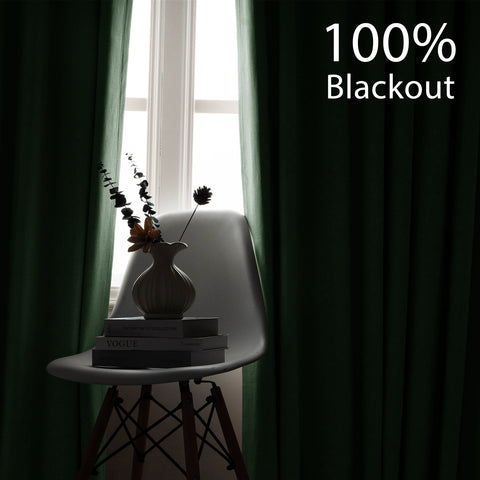 OY66 Ultra-Soft Blackout Double-Sided Lightweight Linen Curtain Grommet 1 Panel