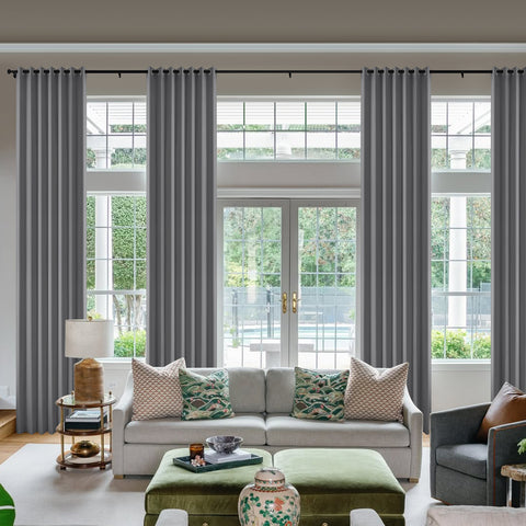 OY66 Ultra-Soft Blackout Double-Sided Lightweight Linen Curtain Grommet 1 Panel