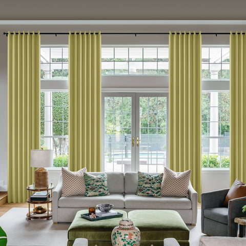OY66 Ultra-Soft Blackout Double-Sided Lightweight Linen Curtain Grommet 1 Panel