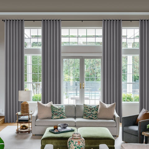 OY66 Ultra-Soft Blackout Double-Sided Lightweight Linen Curtain Grommet 1 Panel
