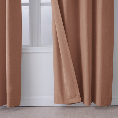 OY66 Ultra-Soft Blackout Double-Sided Lightweight Linen Curtain Grommet 1 Panel