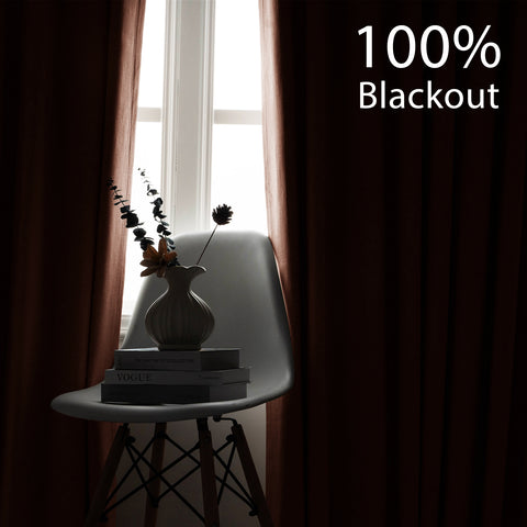 OY66 Ultra-Soft Blackout Double-Sided Lightweight Linen Curtain Grommet 1 Panel