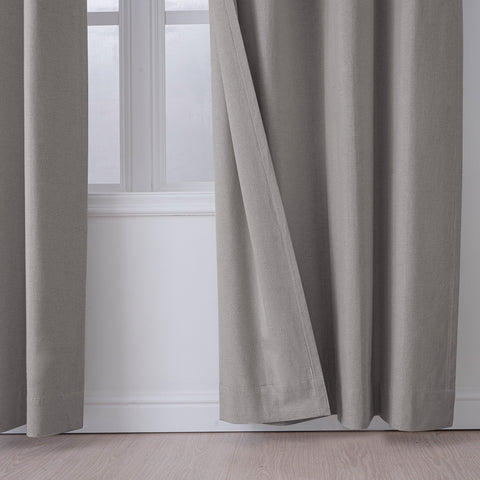 OY66 Ultra-Soft Blackout Double-Sided Lightweight Linen Curtain Grommet 1 Panel