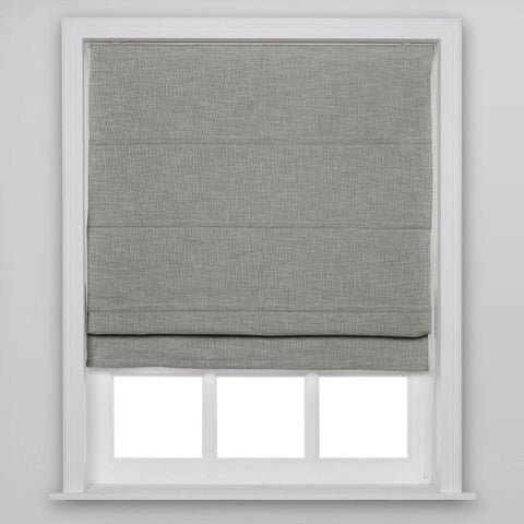 1908 Roman Shade Velcro Faux Linen Light Filtering, Blackout, Room Darkening, Installation Hardware Included - Cololeaf
