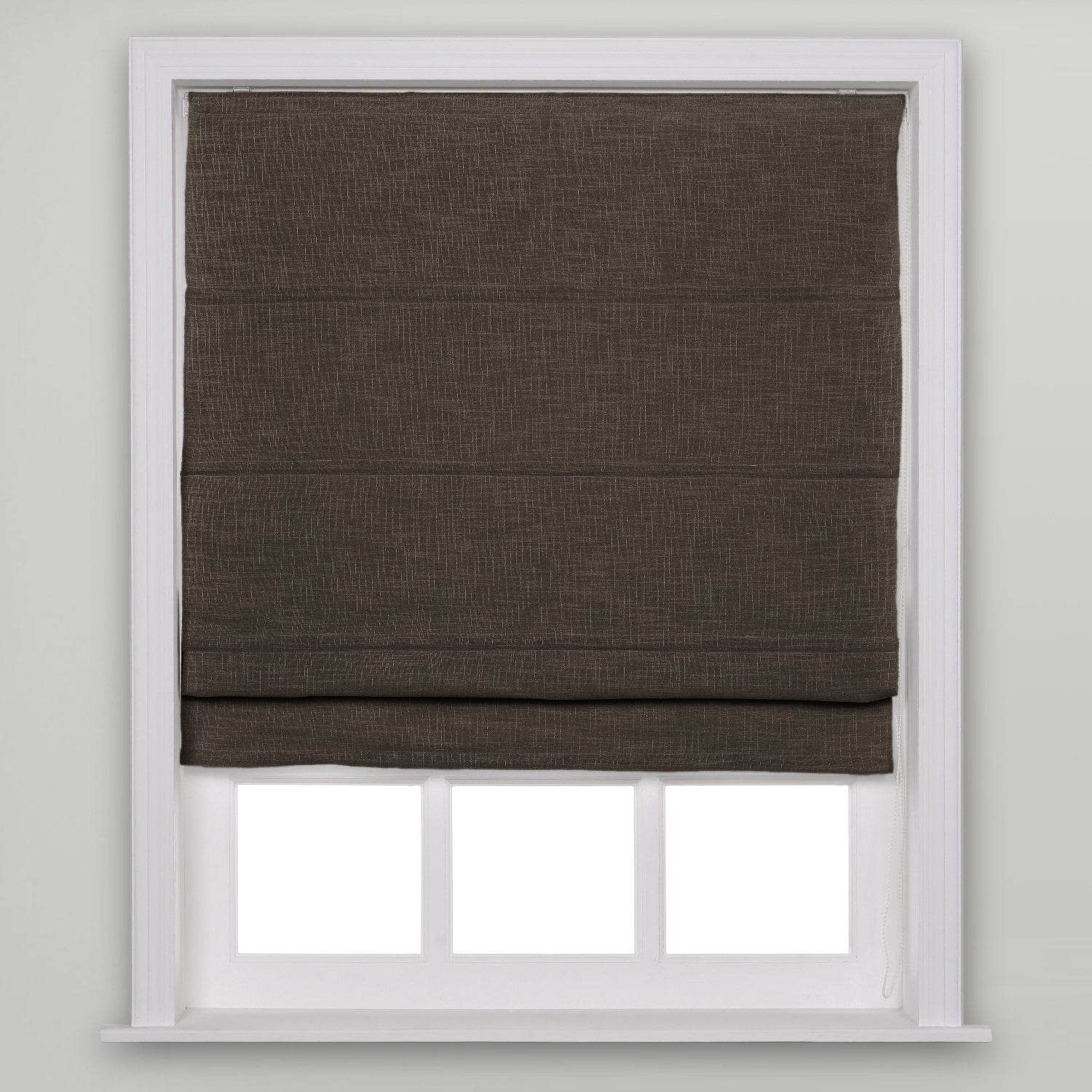 1908 Roman Shade Velcro Faux Linen Light Filtering, Blackout, Room Darkening, Installation Hardware Included - Cololeaf