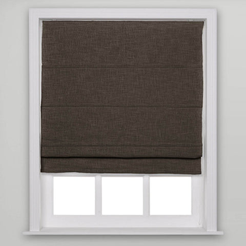 1908 Roman Shade Velcro Faux Linen Light Filtering, Blackout, Room Darkening, Installation Hardware Included - Cololeaf