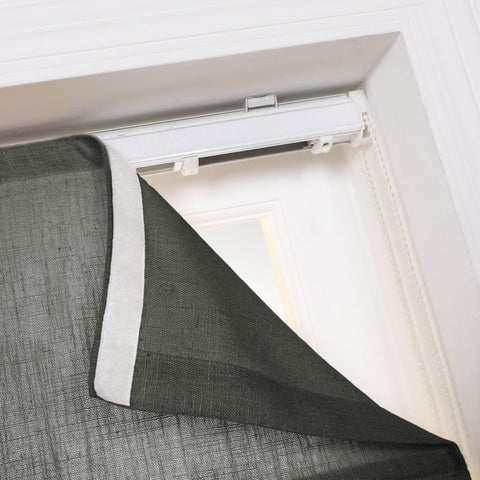 1908 Roman Shade Velcro Faux Linen Light Filtering, Blackout, Room Darkening, Installation Hardware Included - Cololeaf
