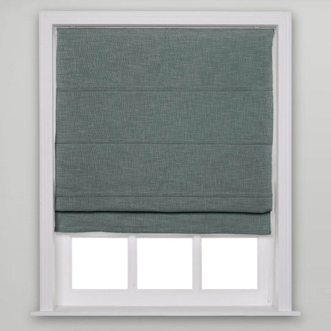 1908 Roman Shade Velcro Faux Linen Light Filtering, Blackout, Room Darkening, Installation Hardware Included - Cololeaf