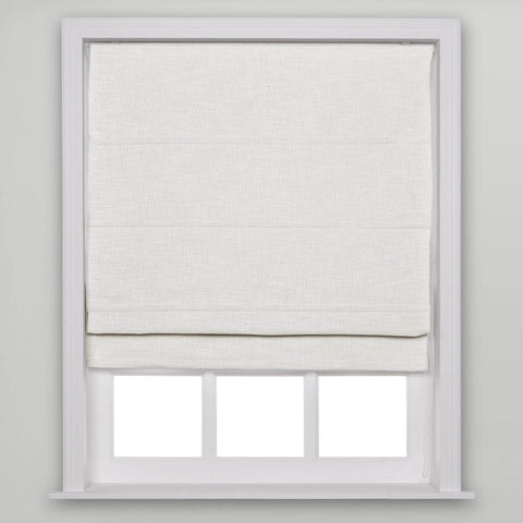 1908 Roman Shade Velcro Faux Linen Light Filtering, Blackout, Room Darkening, Installation Hardware Included - Cololeaf