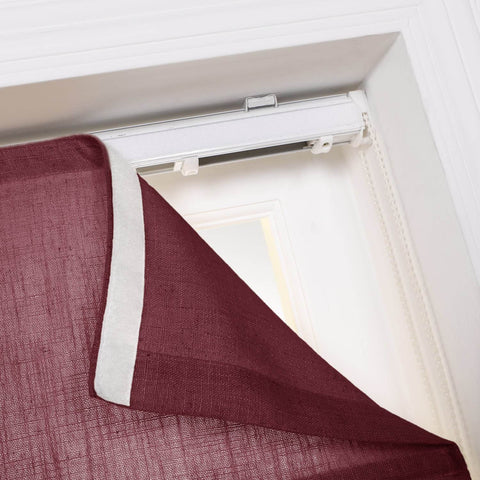 1908 Roman Shade Velcro Faux Linen Light Filtering, Blackout, Room Darkening, Installation Hardware Included - Cololeaf