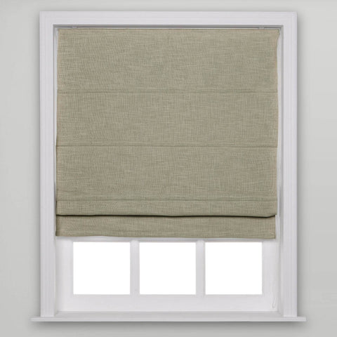 1908 Roman Shade Velcro Faux Linen Light Filtering, Blackout, Room Darkening, Installation Hardware Included - Cololeaf