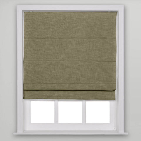 1908 Roman Shade Velcro Faux Linen Light Filtering, Blackout, Room Darkening, Installation Hardware Included - Cololeaf