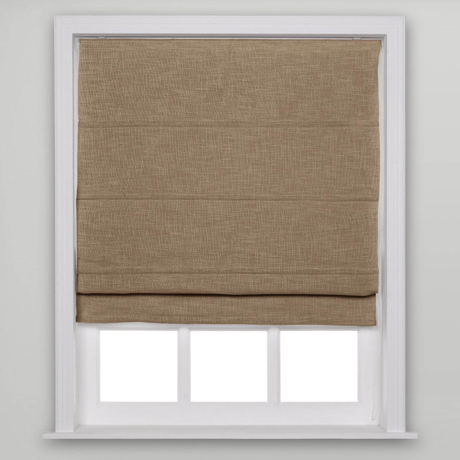 1908 Roman Shade Velcro Faux Linen Light Filtering, Blackout, Room Darkening, Installation Hardware Included - Cololeaf