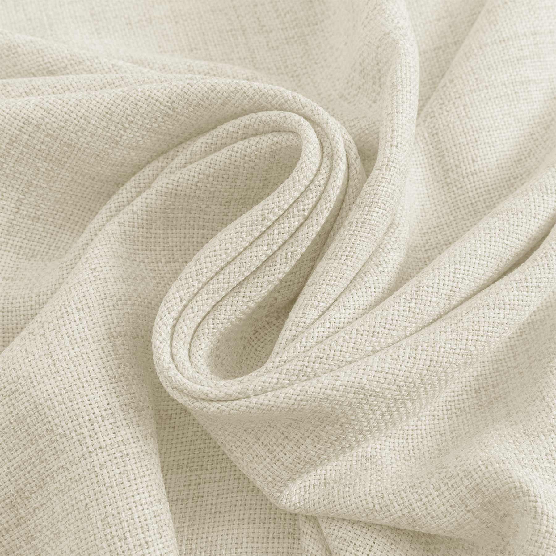 Close-up of beige fabric with a textured pattern